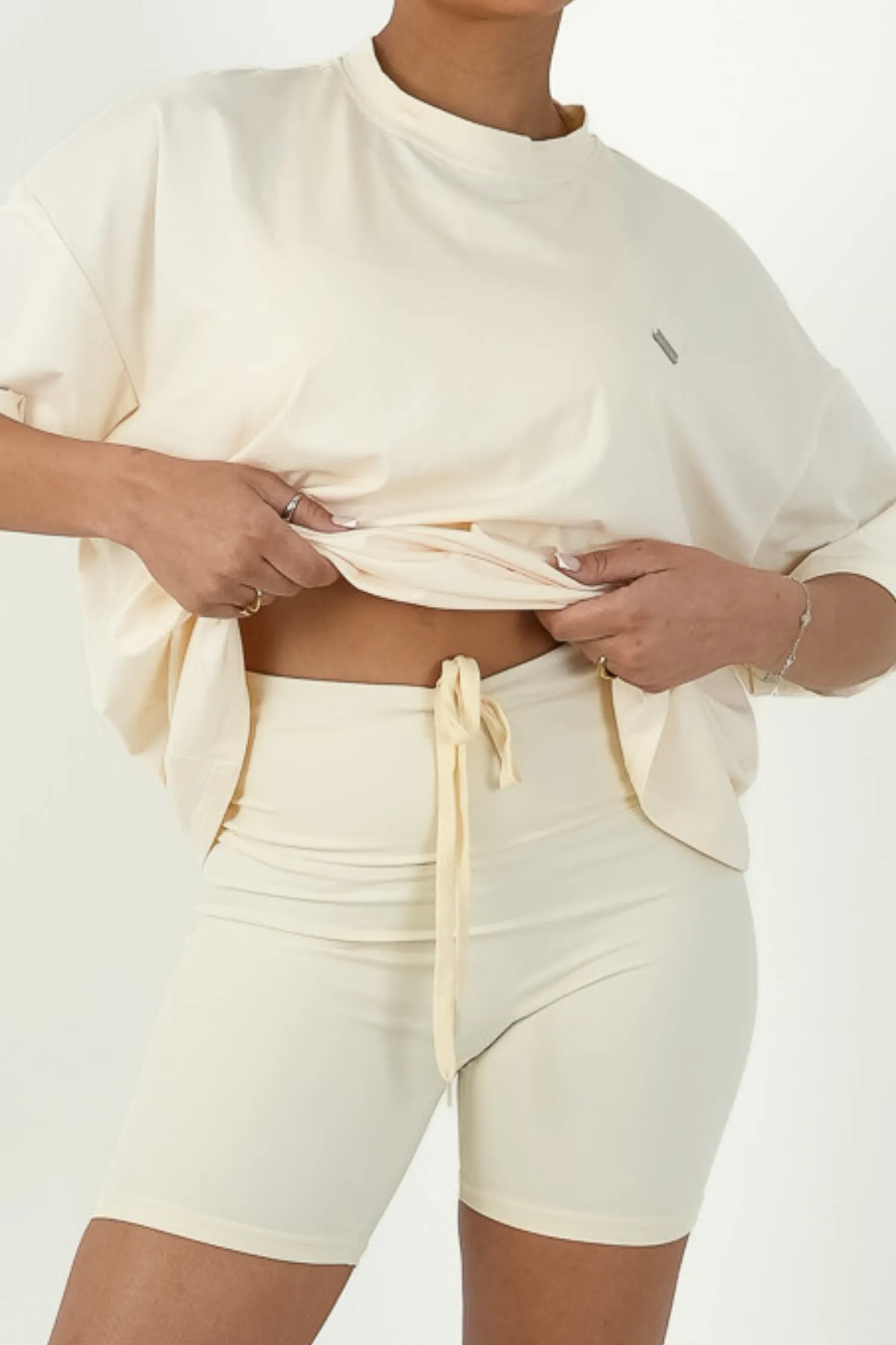 Oversized Short Sleeve T-Shirt Vanilla