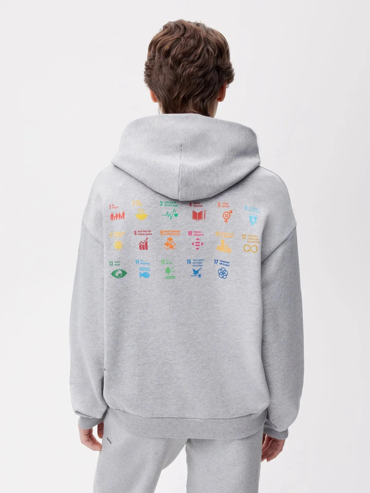 PANGAIA x SDGS Signature Hoodie—grey marl