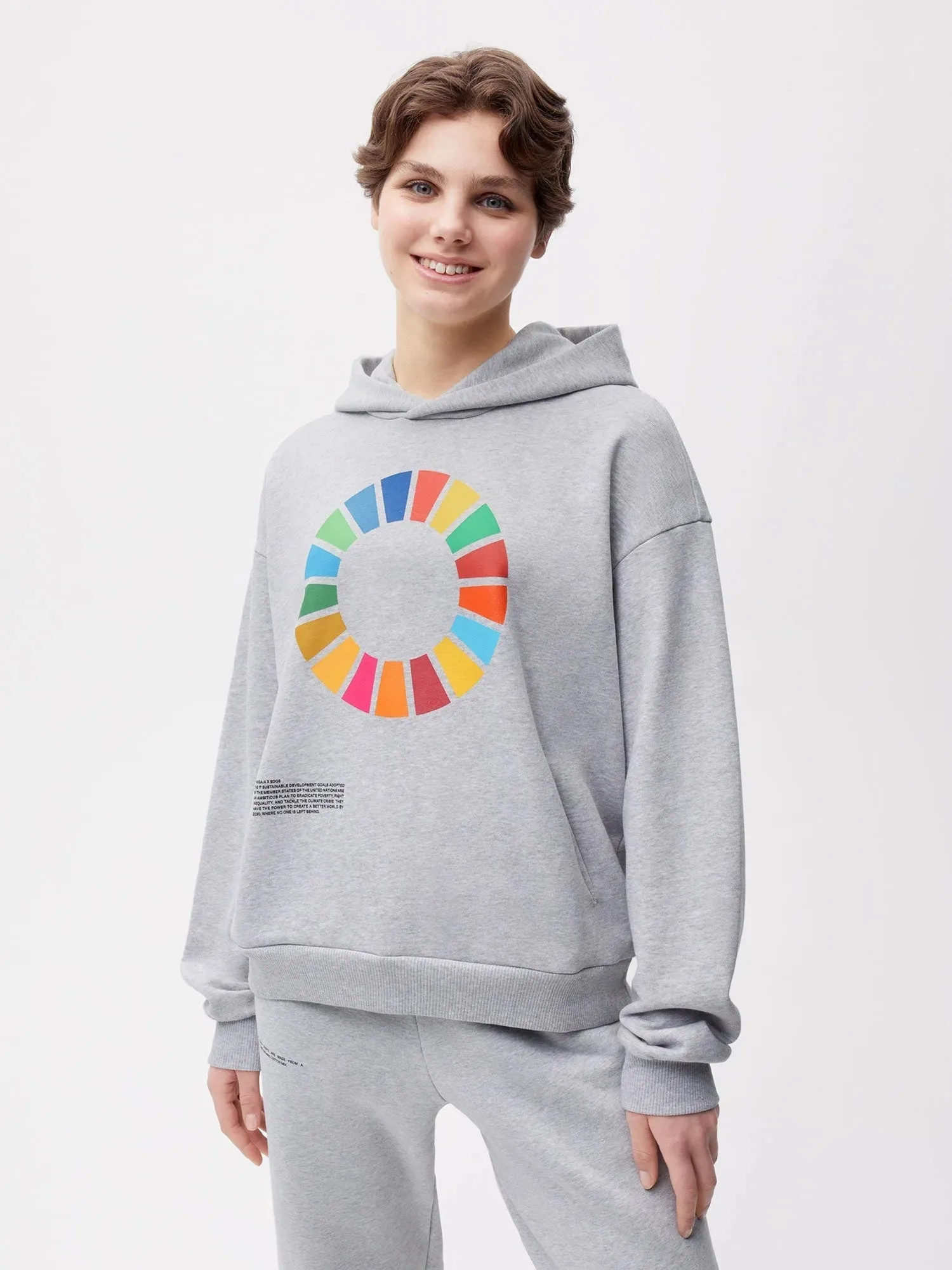PANGAIA x SDGS Signature Hoodie—grey marl