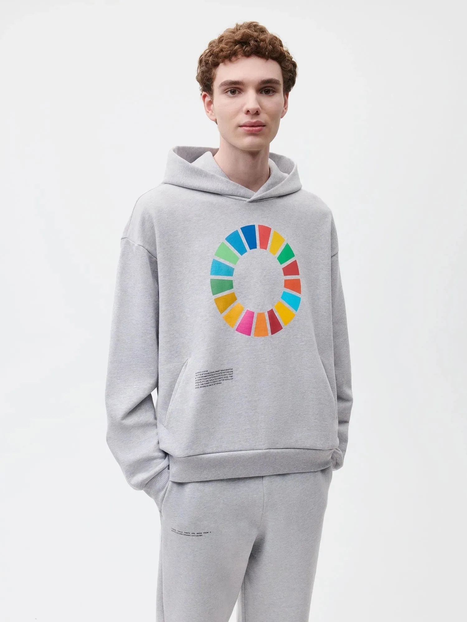 PANGAIA x SDGS Signature Hoodie—grey marl