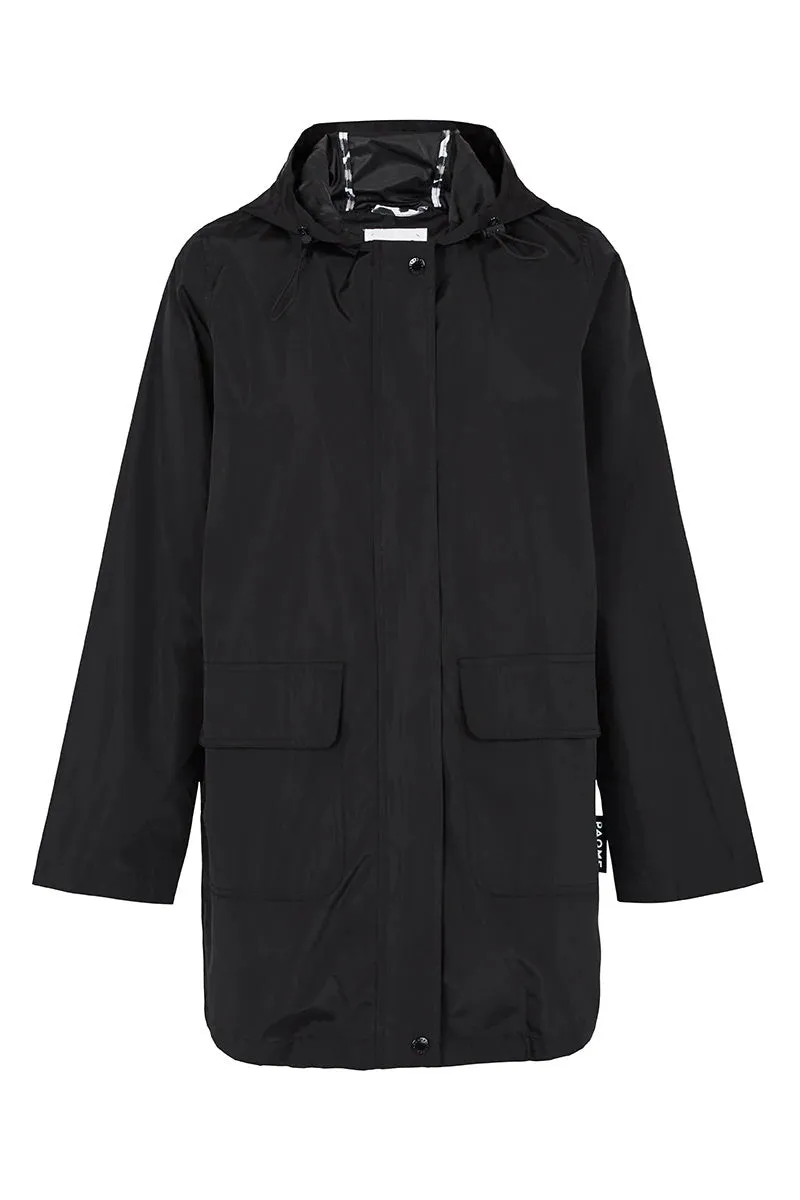 PAQME - Womens 3/4 Raincoat - Black