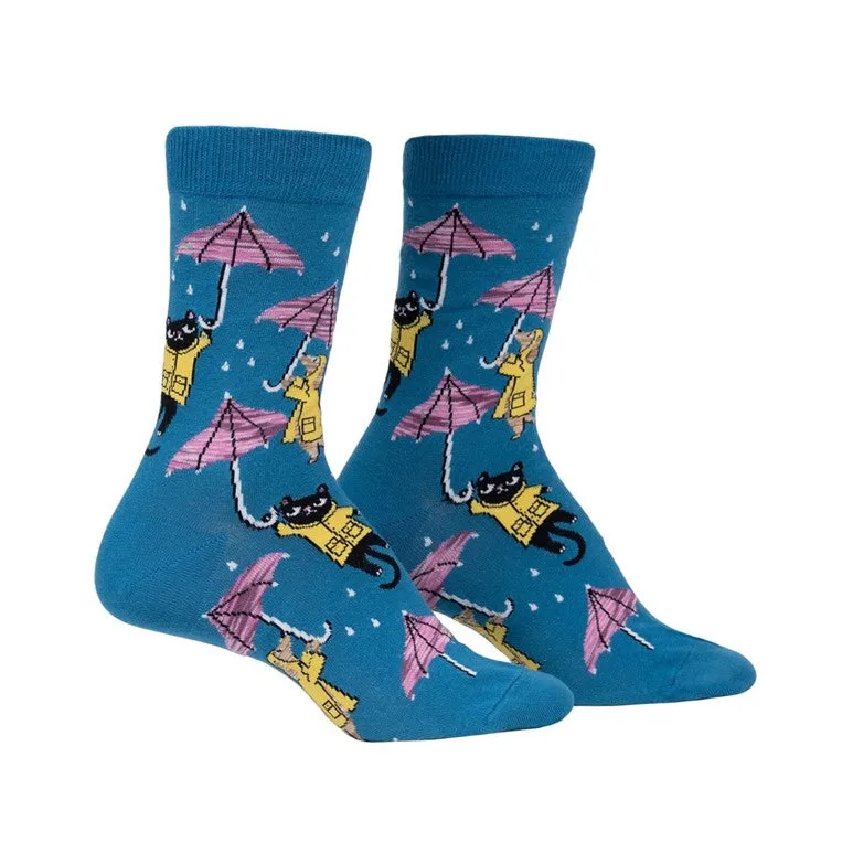 Petting in the Rain Women's Crew Socks