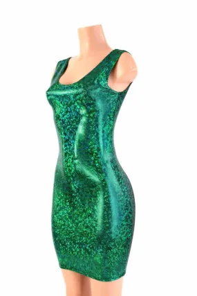 Ready to Ship Green Kaleidoscope Tank Dress Large