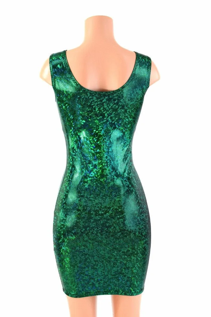 Ready to Ship Green Kaleidoscope Tank Dress Large