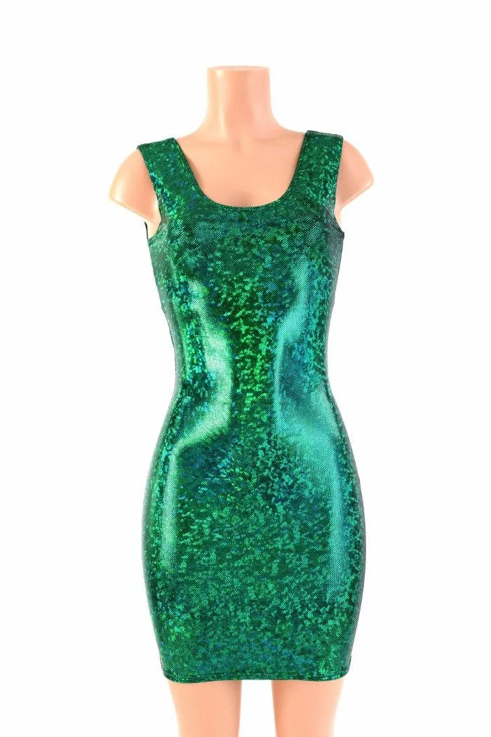 Ready to Ship Green Kaleidoscope Tank Dress Large