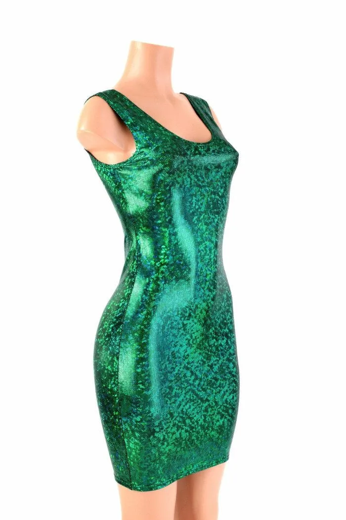 Ready to Ship Green Kaleidoscope Tank Dress Large