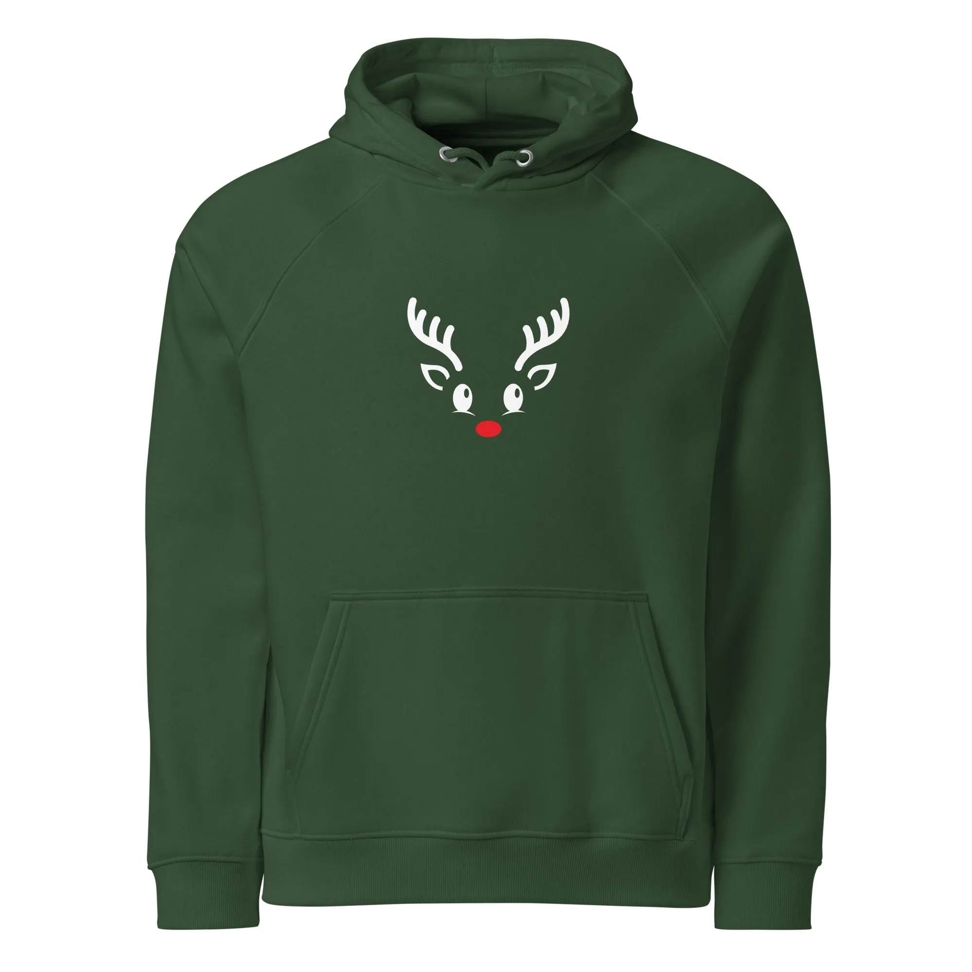 Reindeer Graphics Women Eco Raglan Hoodie