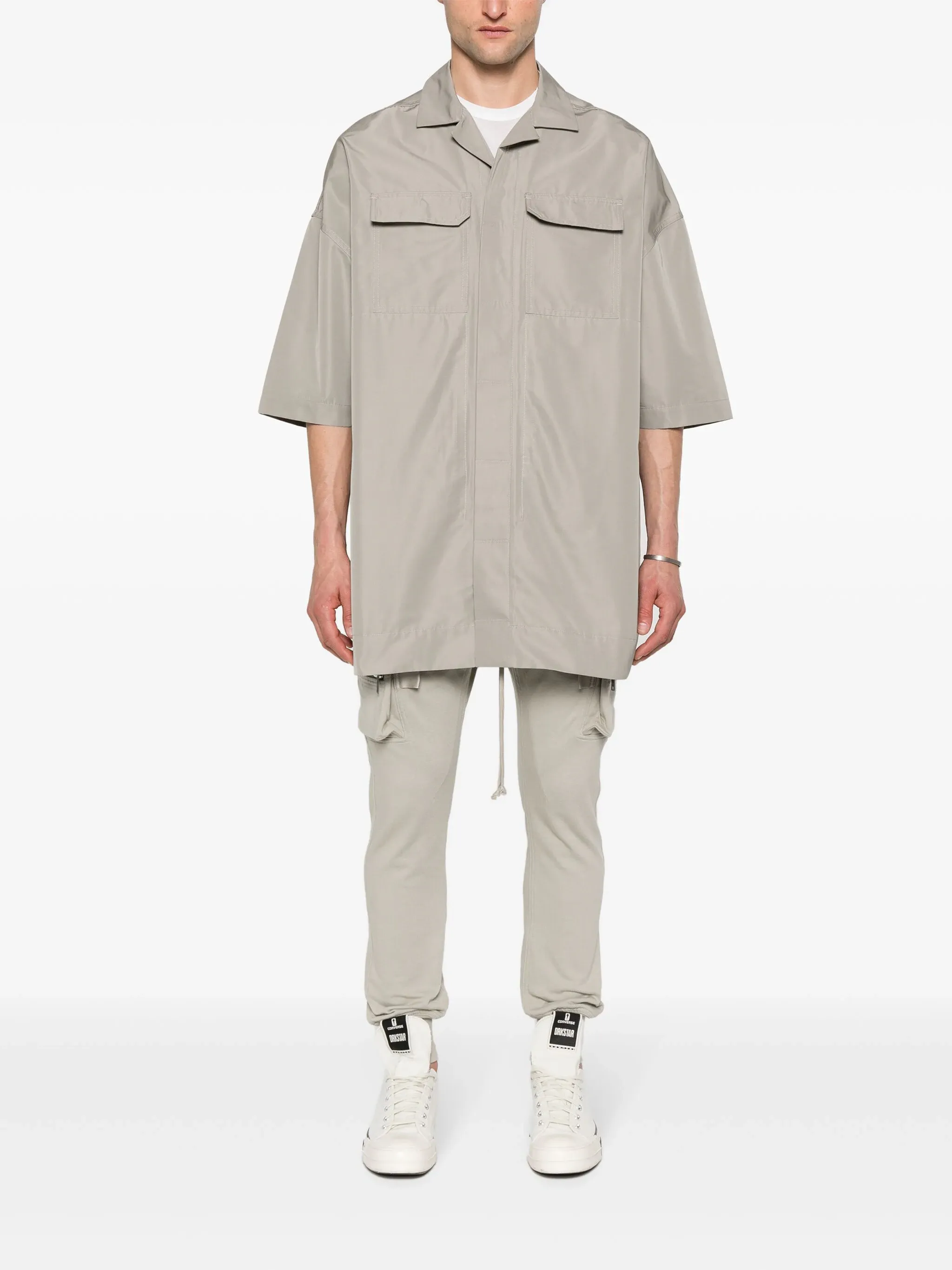 RICK OWENS STRAP-DETAIL SHIRT