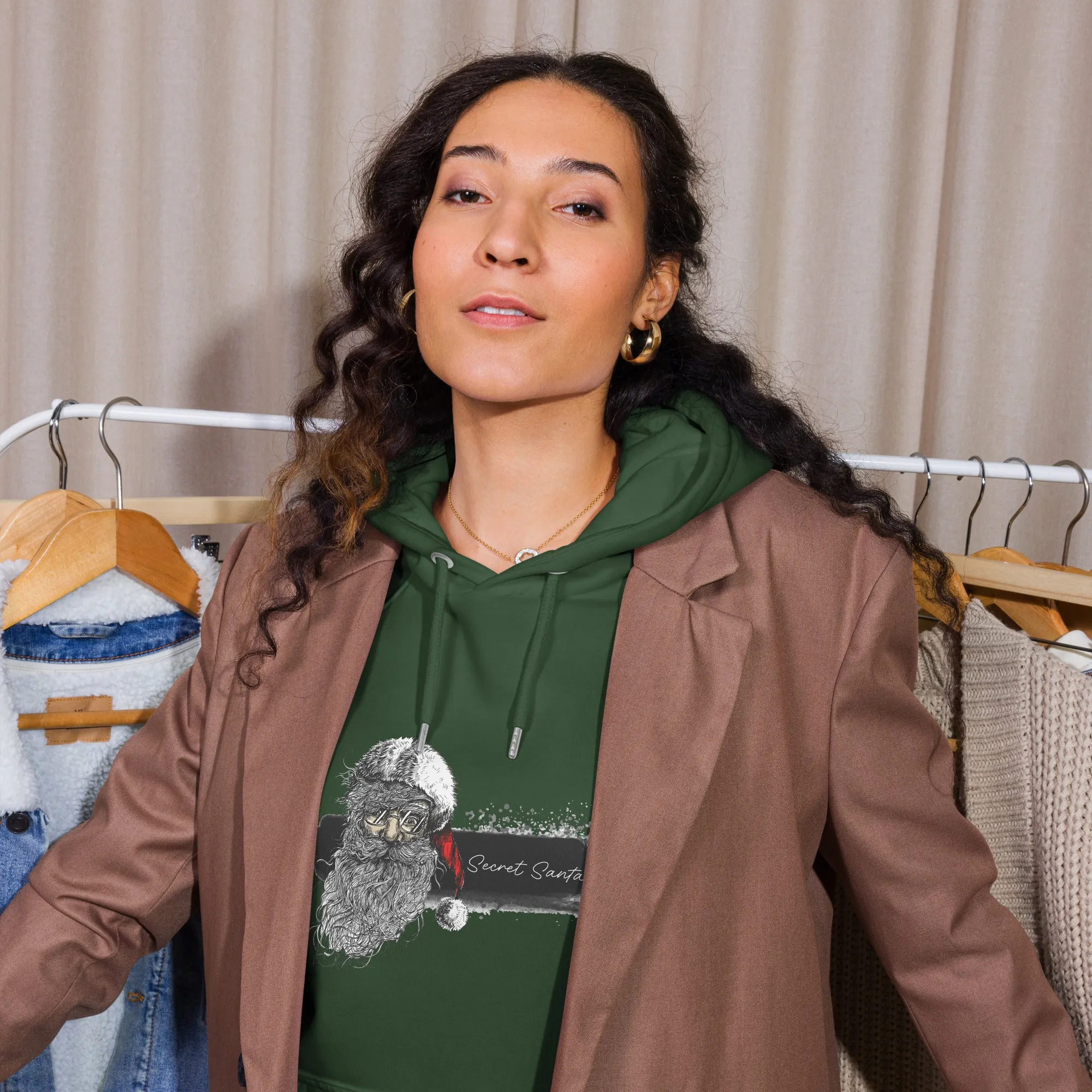 Secret Santa Graphics Women Eco Raglan Hoodie