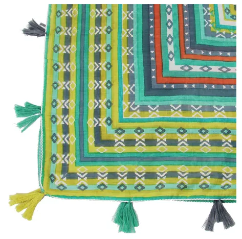 Sedona Squares Scarf - Teal