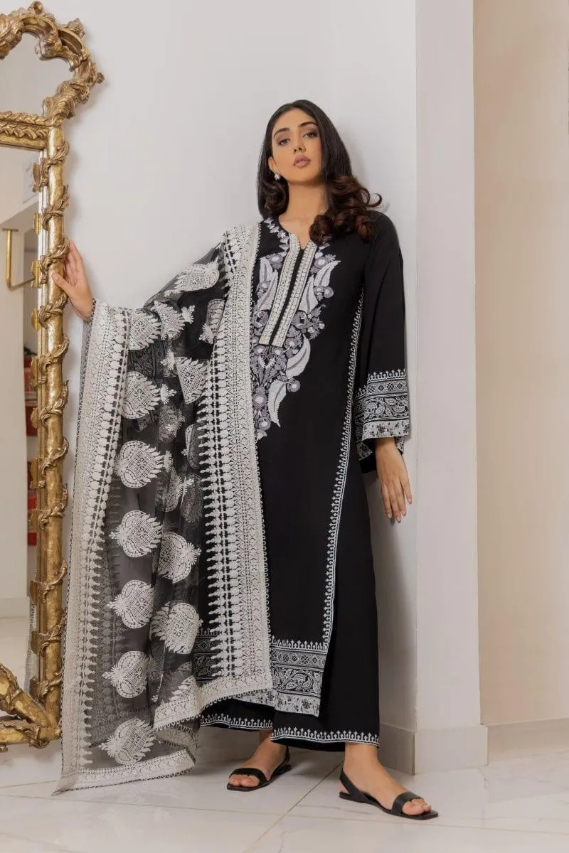 Shehrnaz - SHK-1158 - 2 Piece - Black - Cotton