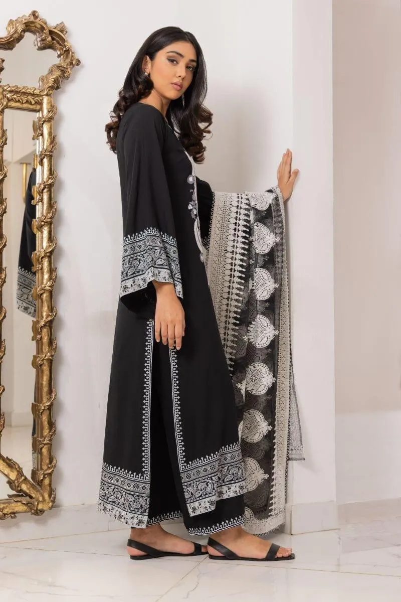 Shehrnaz - SHK-1158 - 2 Piece - Black - Cotton