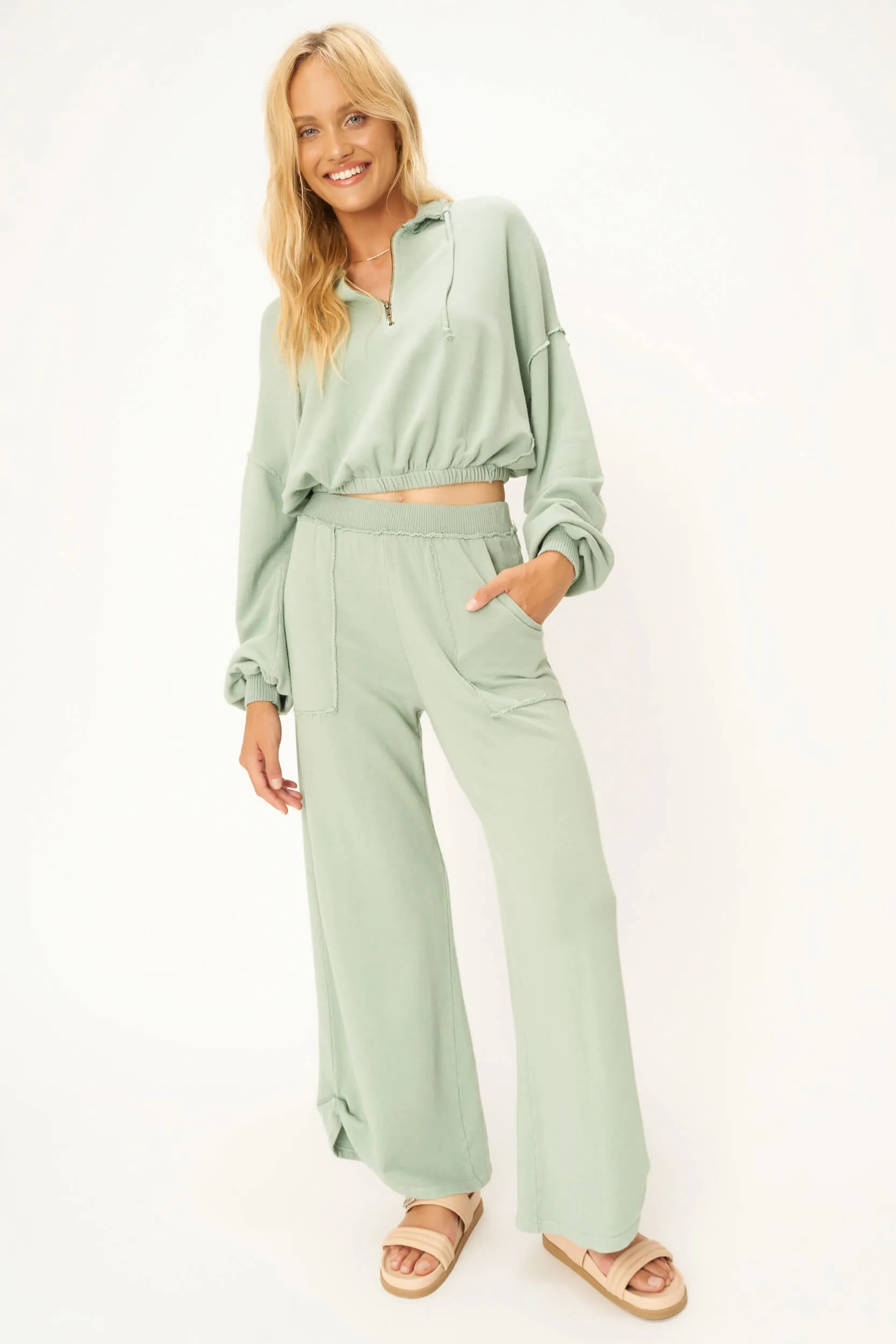 Siesta Wide Leg Pant - Endless Sky