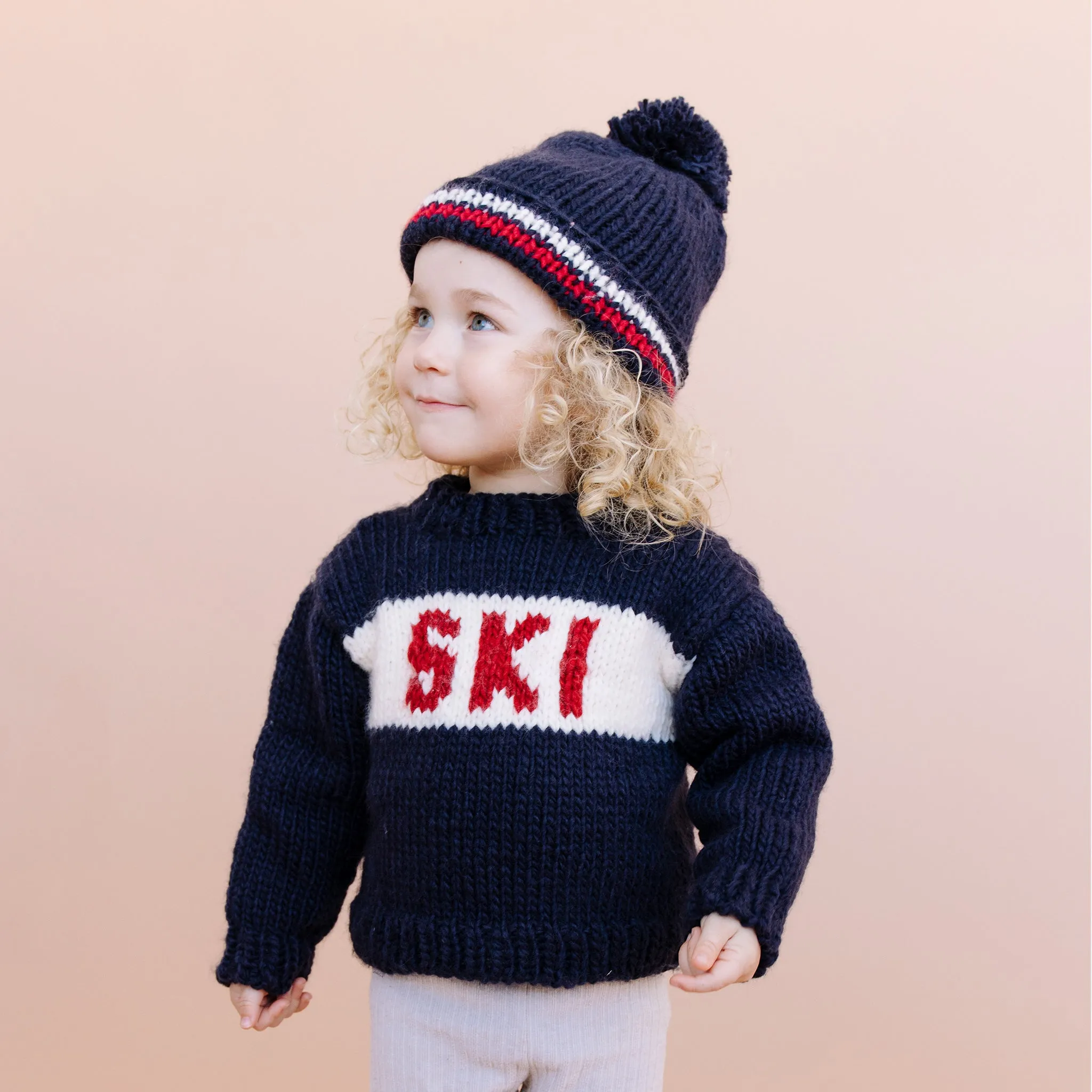 Ski Stripe Hat, Navy