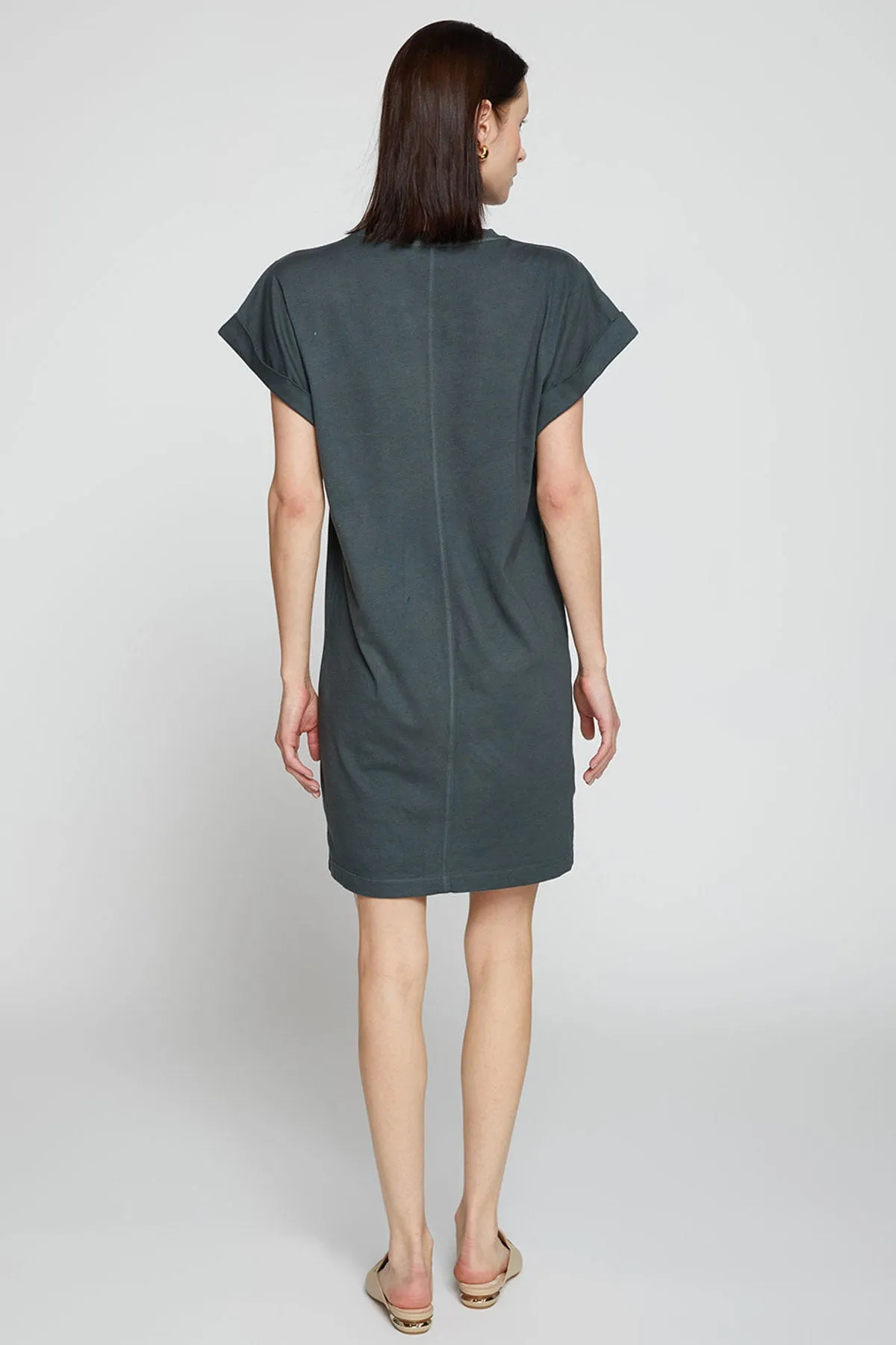 Stateside Cloud Jersey T-Shirt Dress in Verde