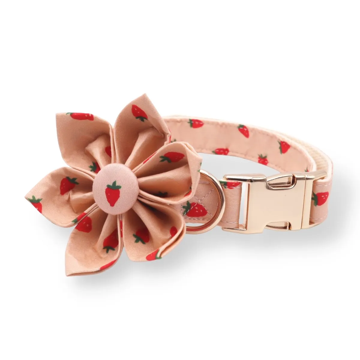 Strawberry Flower Unbreakable Collar™ & Leash Set