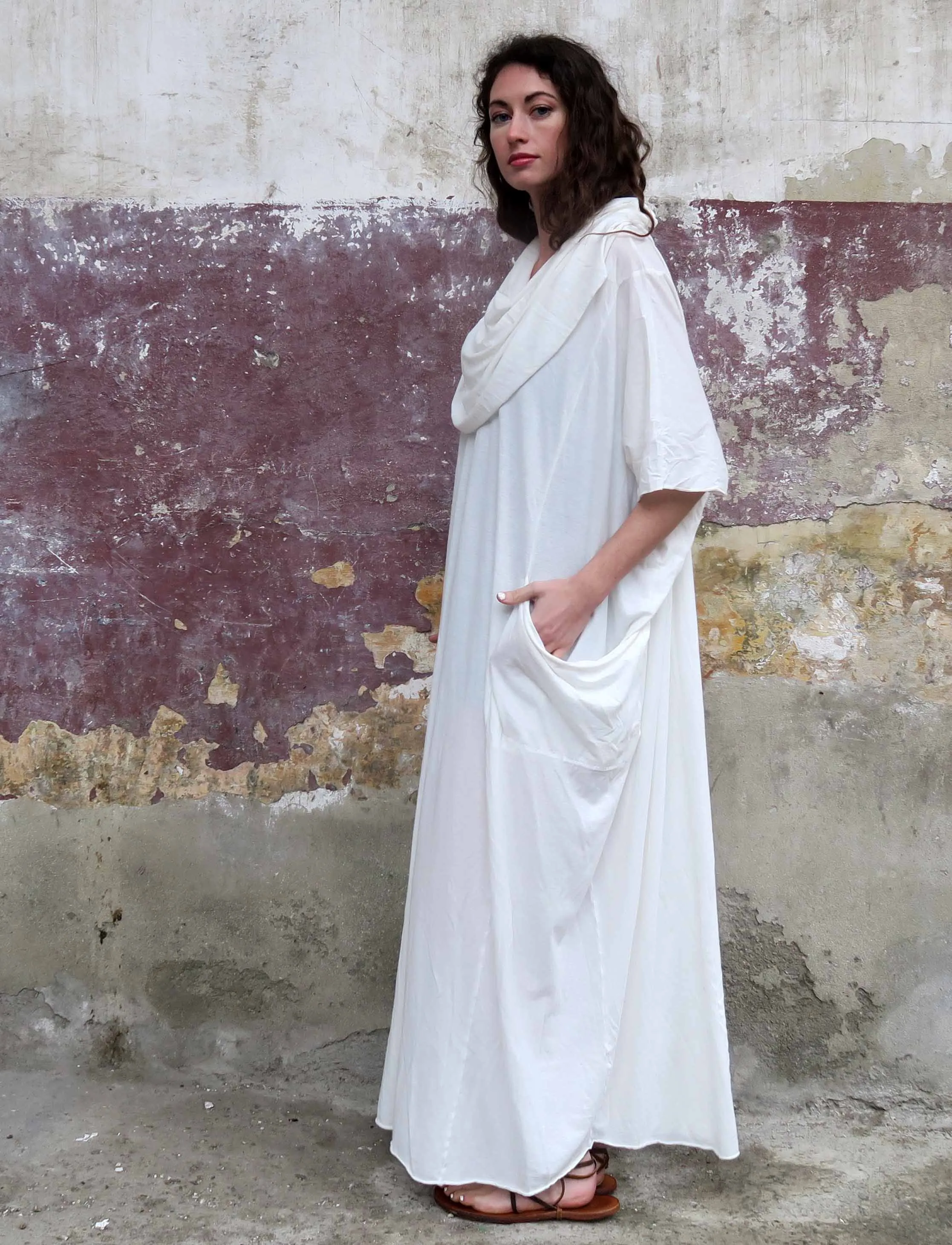Super Cowl Perfect Pockets Long Kaftan