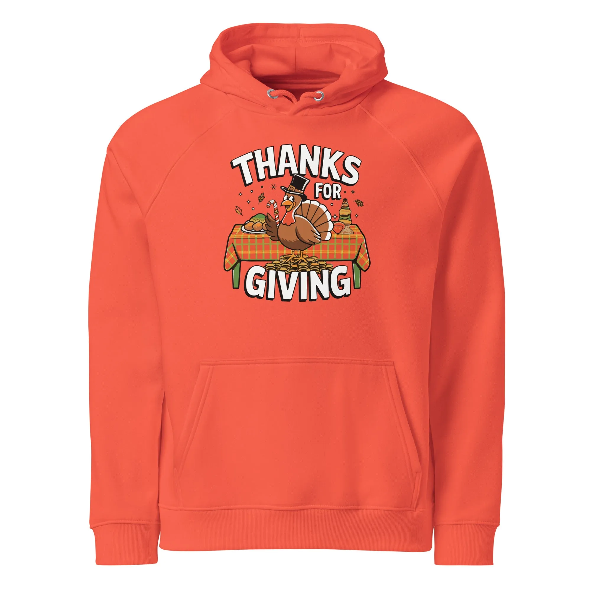 Thanks For Giving Graphics Men Eco Raglan Hoodie