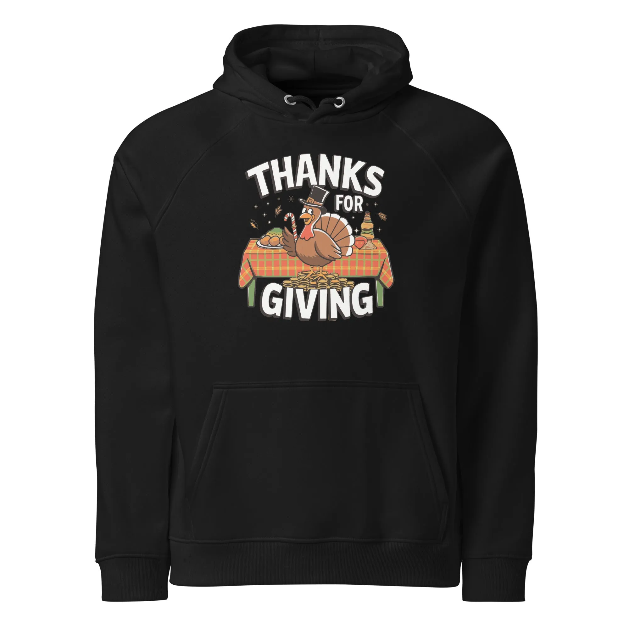 Thanks For Giving Graphics Men Eco Raglan Hoodie