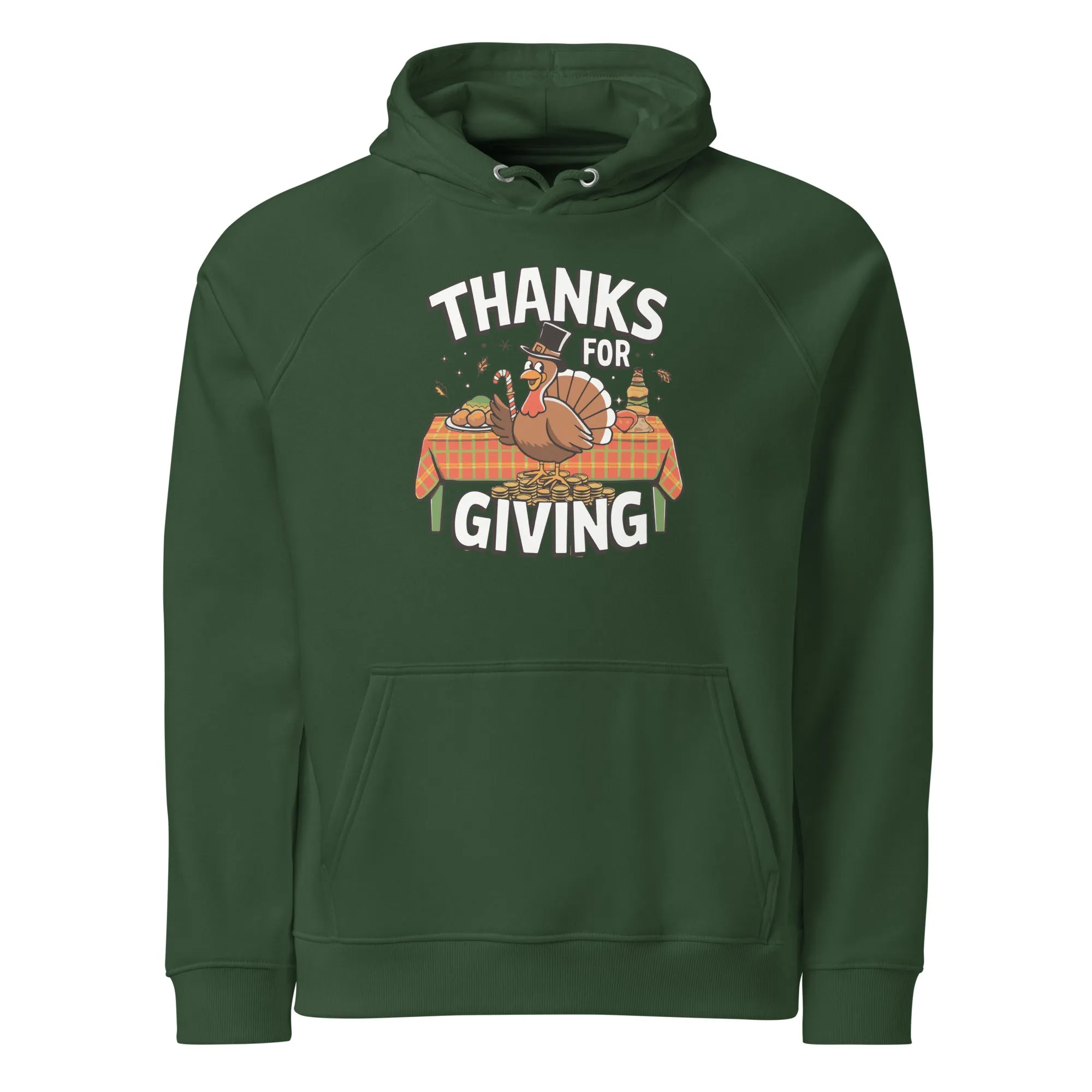Thanks For Giving Graphics Men Eco Raglan Hoodie