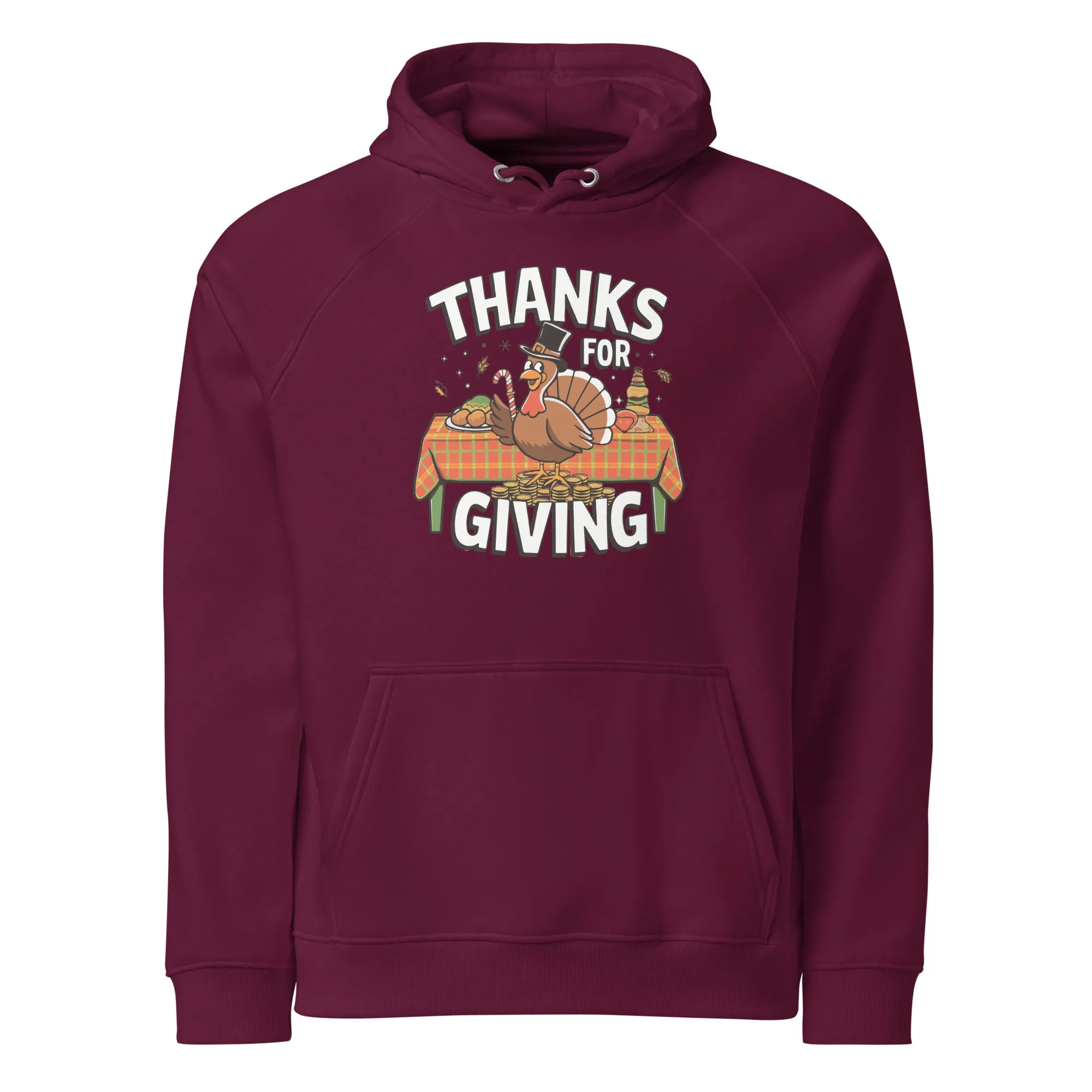 Thanks For Giving Graphics Men Eco Raglan Hoodie
