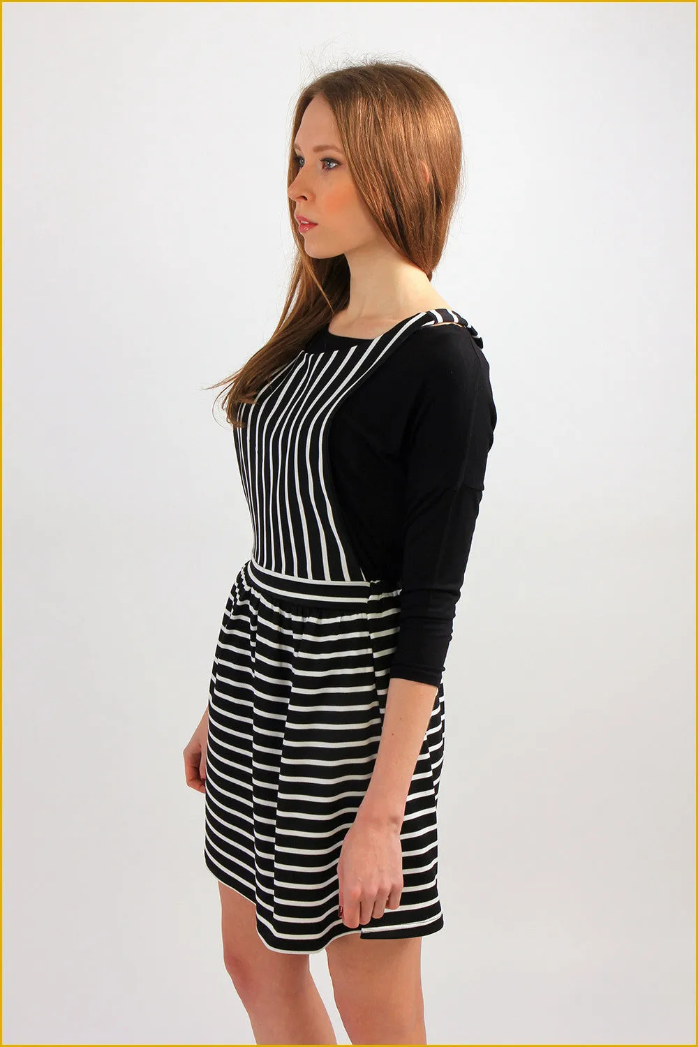 Twin Set - Pinafore Dress and Casual T-shirt